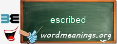 WordMeaning blackboard for escribed